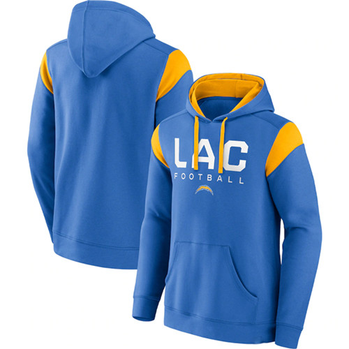 Men's Los Angeles Chargers Powder Blue Call The Shot Pullover Hoodie